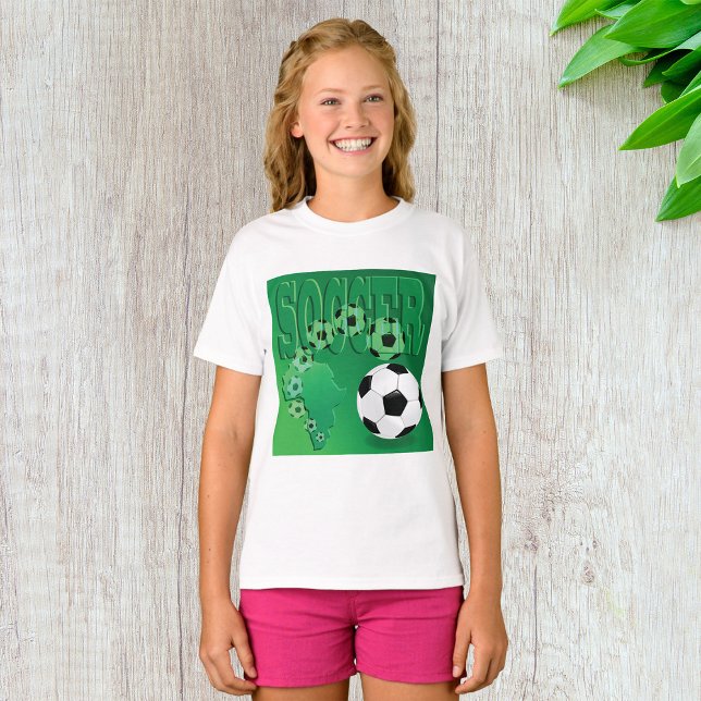 Soccer Balls Girls T-Shirt (Creator Uploaded)