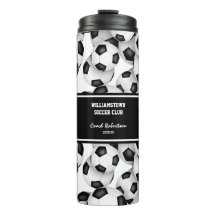 soccer balls pattern coach gift w custom name