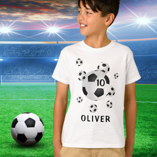 Soccer Balls Sports Age, Player Number T-Shirt
