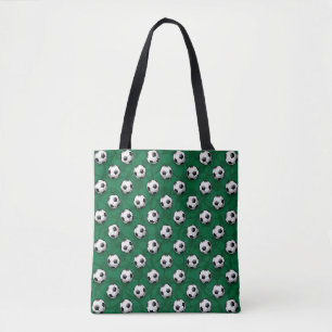 Soccer balls tote bag