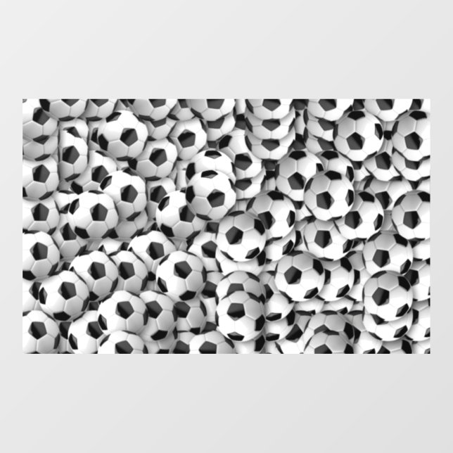Soccer Balls Window Cling (Sheet)