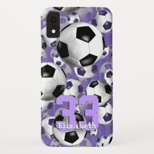 Soccer Ballz! Girls soccer player jersey number  iPhone XR Case