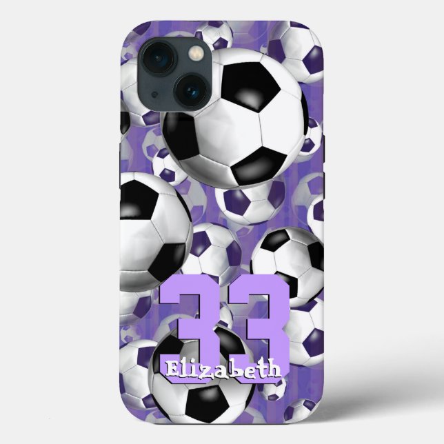 Soccer Ballz! Girls soccer player jersey number  Case-Mate iPhone Case (Back)