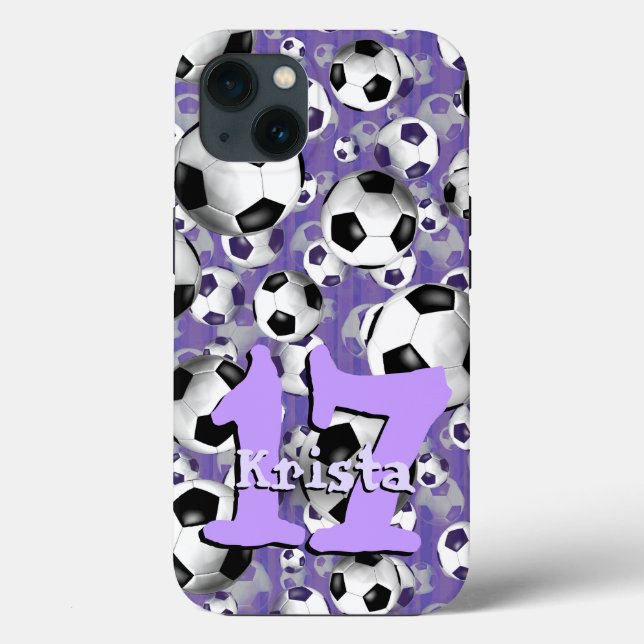 Soccer Ballz! women's soccer ball pattern Case-Mate iPhone Case (Back)