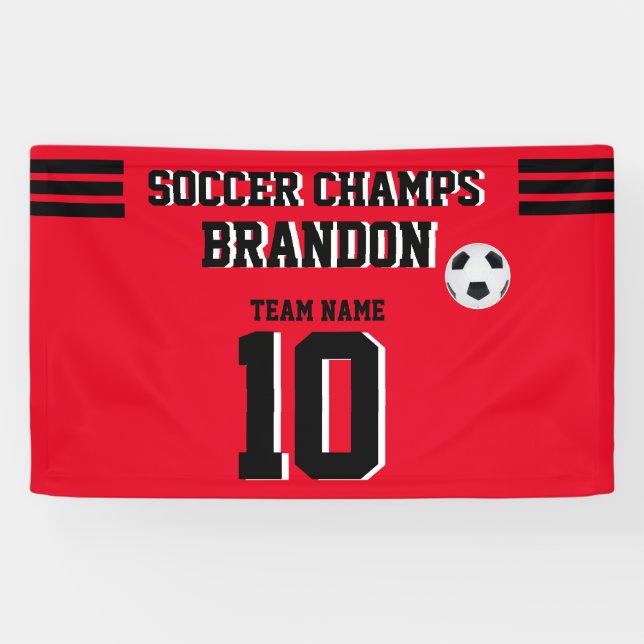 soccer banner fuchiablack personalised player gol  (Horizontal)