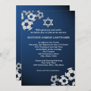 Soccer Bar Mitzvah Invitation