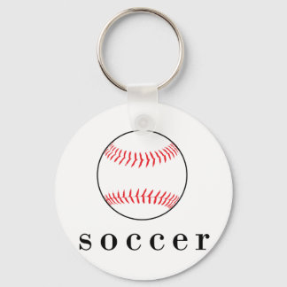 Soccer Baseball Funny Hilarious Sports T-Shirt Key Ring
