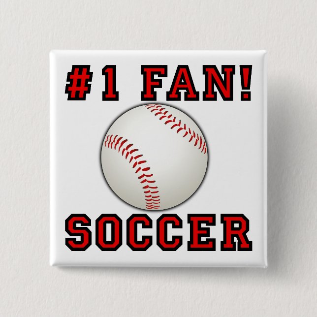 Soccer Baseball Funny Not Button Badge Pin (Front)