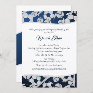 Soccer Baseball Sport Bar Mitzvah Invitation
