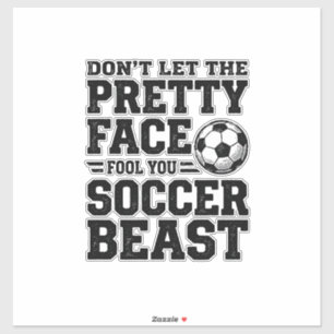 Soccer Beast Pretty Face Vintage Typography Shirt_