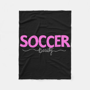 Soccer Beauty Shirt Girls Women Player Sports Tee  Fleece Blanket