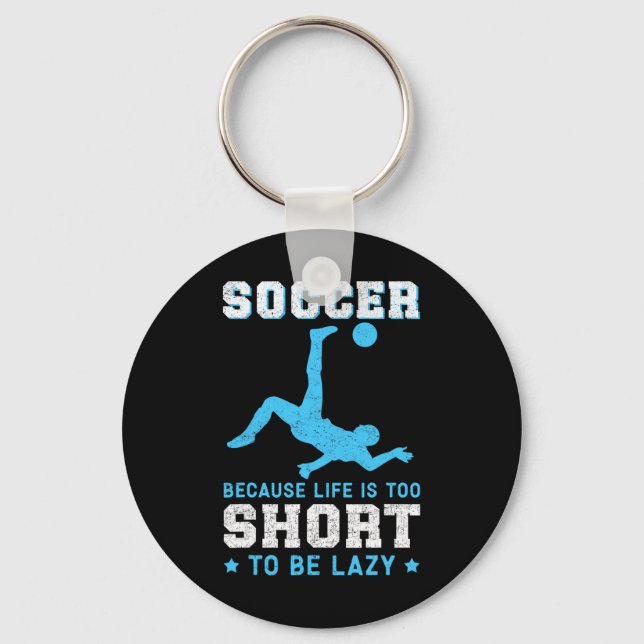 Soccer Because Soccer Player  Key Ring (Front)