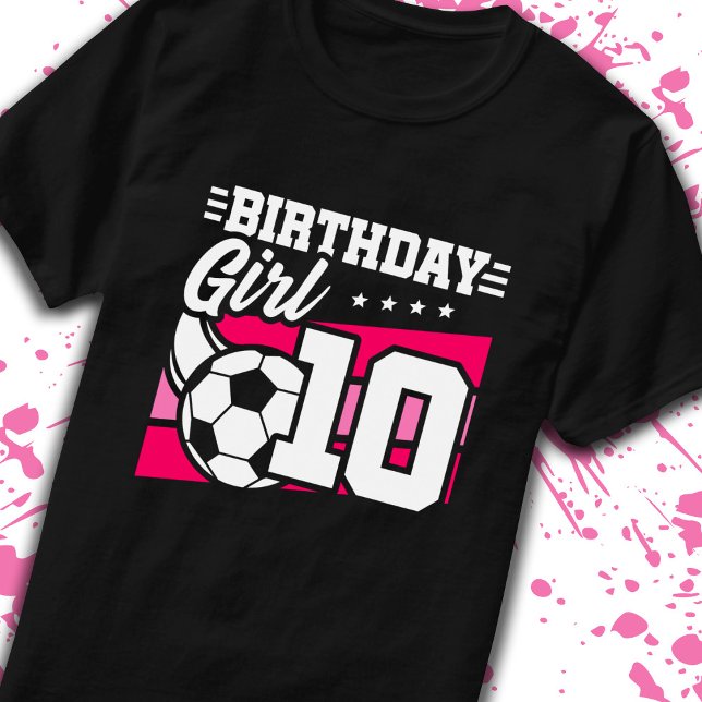 Soccer Birthday 10 Year Old Girl 10th Birthday T-Shirt (Creator Uploaded)