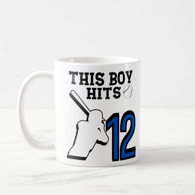 Soccer Birthday - 12 Year Old Boy - 12th Birthday Coffee Mug (Left)