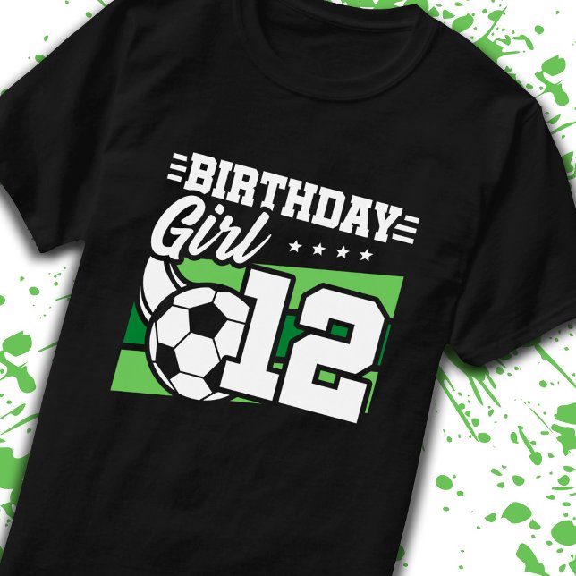 Soccer Birthday 12 Year Old Girl 12th Birthday T-Shirt (Creator Uploaded)