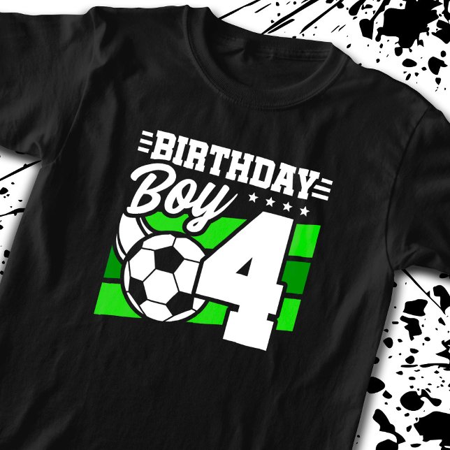Soccer Birthday - 4 Year Old Boy - 4th Birthday T-Shirt (Creator Uploaded)