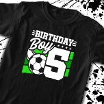 Soccer Birthday - 5 Year Old Boy - 5th Birthday T-Shirt<br><div class="desc">This soccer birthday party design is perfect for a 5 year old boy's soccer theme birthday party to celebrate their 5th birthday! Great for kids that love to play soccer, watch soccer or future soccer star players! Features a soccer ball on a soccer field graphic w/ number 5 for a...</div>