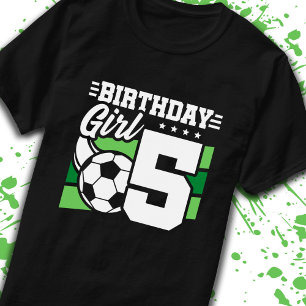 Soccer Birthday 5 Year Old Girl 5th Birthday T-Shirt