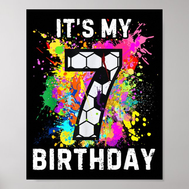 Soccer Birthday 7  Poster (Front)