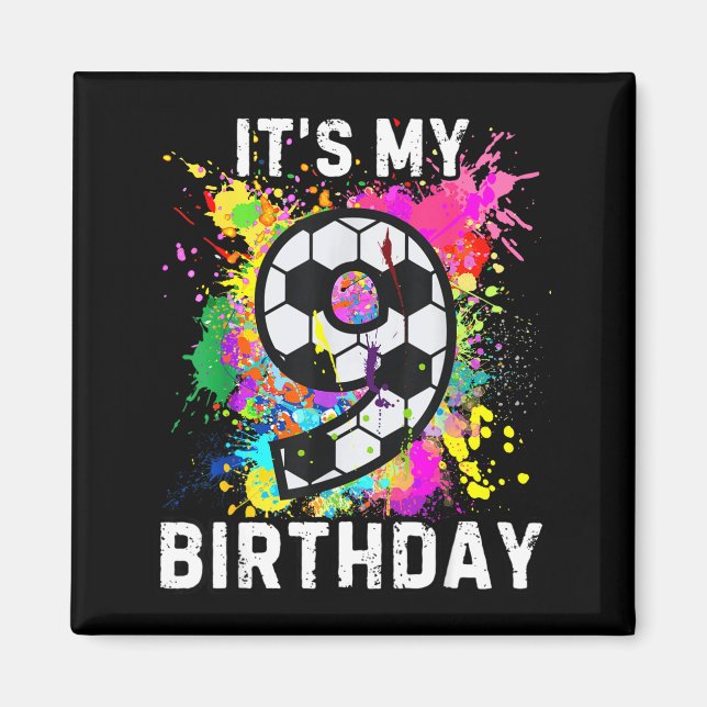Soccer Birthday 9  Magnet (Front)