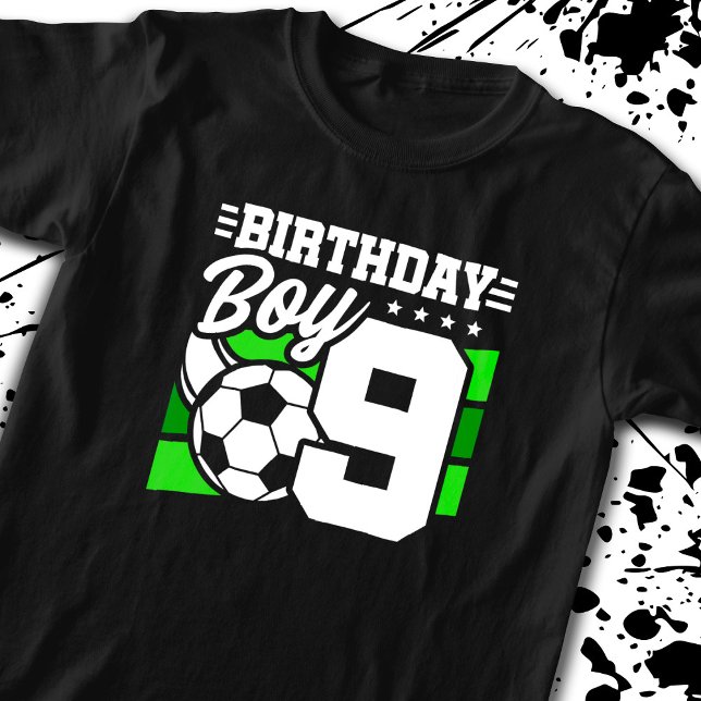 Soccer Birthday - 9 Year Old Boy - 9th Birthday T-Shirt (Creator Uploaded)