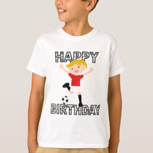 Soccer Birthday Boy 1 Red and White T-Shirt