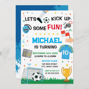 Soccer Birthday boy Invitation