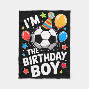 Soccer Birthday Boy Sports Theme Bday Party Costum Fleece Blanket