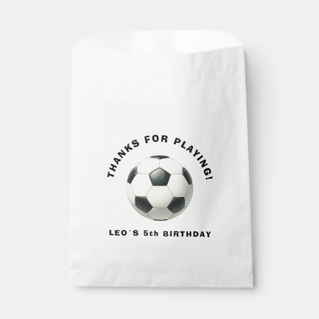 Soccer Birthday Favor Bag Boy | Editable  (Front)