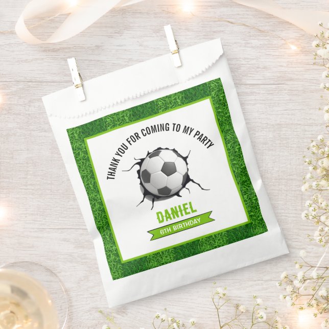 Soccer Birthday Favour Bag (Clipped)