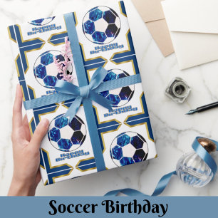 Soccer Birthday Gift Wrapping Paper