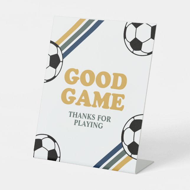 Soccer Birthday Good Game Sign (Front)
