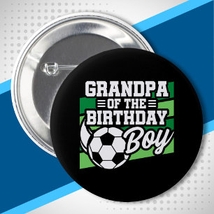 Soccer Birthday Grandpa - Boys Soccer Birthday 6 Cm Round Badge