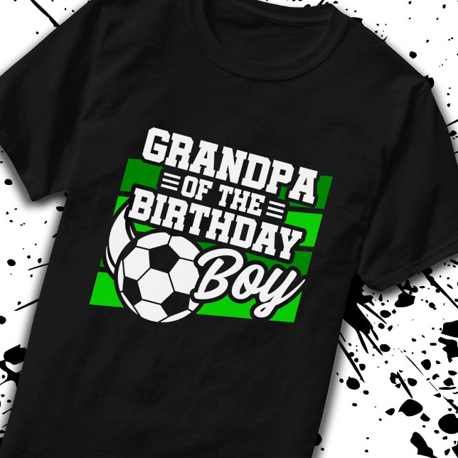 Soccer Birthday Grandpa - Boys Soccer Birthday T-Shirt (Creator Uploaded)