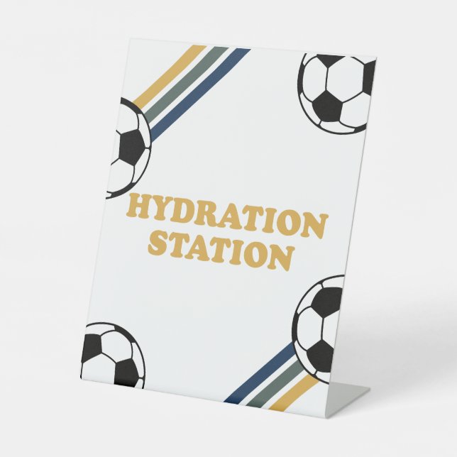Soccer Birthday Hydration Station drink Sign (Front)