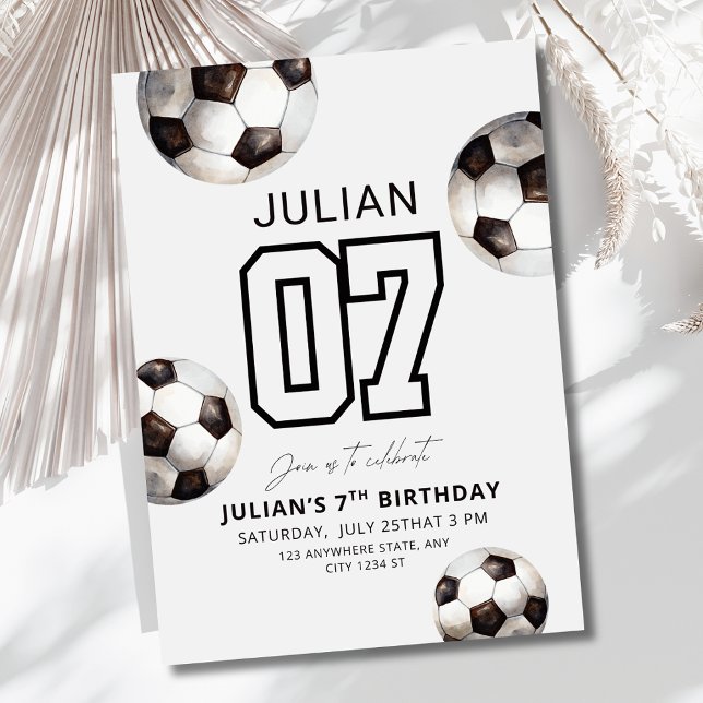 Soccer Birthday Invitation, Boys Football Party Invitation (Creator Uploaded)