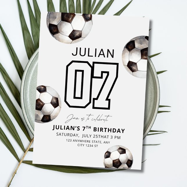 Soccer Birthday Invitation, Boys Football Party Invitation (Creator Uploaded)