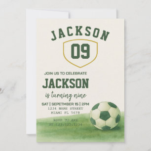 Soccer Birthday Invitation for Kids