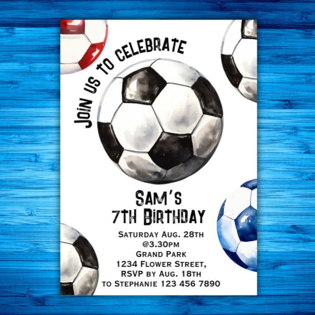 Soccer Birthday Invitation - Soccer Party (Creator Uploaded)