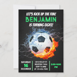 Soccer Birthday Invitation, Soccer Party Invitation