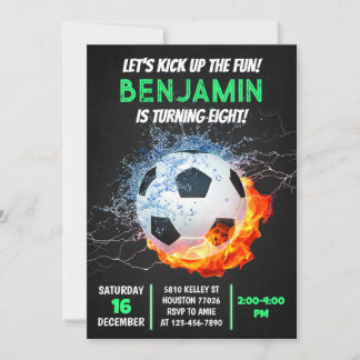 Soccer Birthday Invitation, Soccer Party Invitation