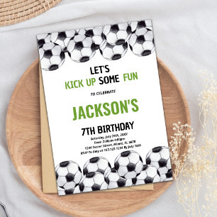 Soccer Birthday Invitations