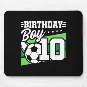 Soccer Birthday Party - 10 Year Old Boy - 10th Bir Mouse Pad