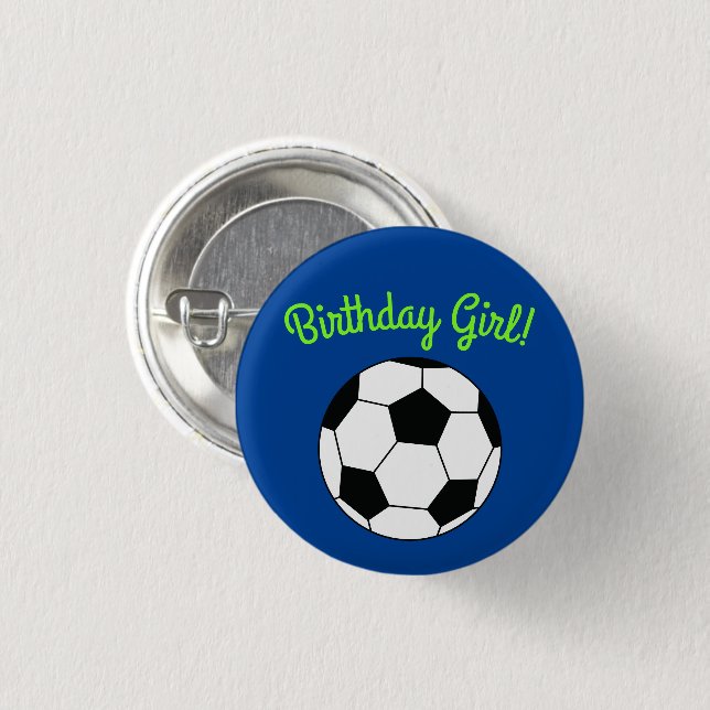 Soccer Birthday Party 3 Cm Round Badge (Front & Back)