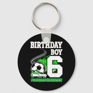 Soccer Birthday Party - 6 Year Old Boy - 6th Birth Key Ring