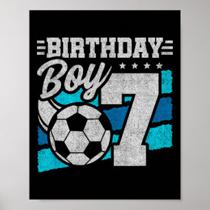 Soccer Birthday Party - 7 Year Old Boy - 7th Birth Poster