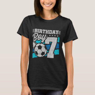 Soccer Birthday Party - 7 Year Old Boy - 7th Birth T-Shirt