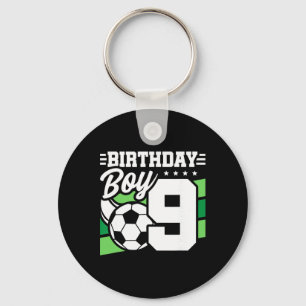 Soccer Birthday Party - 9 Year Old Boy - 9th Birth Key Ring