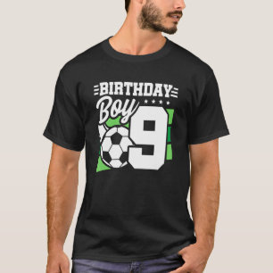 Soccer Birthday Party - 9 Year Old Boy - 9th Birth T-Shirt