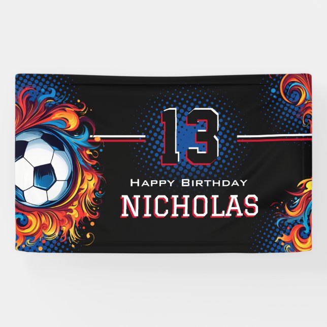Soccer Birthday Party Banner (Horizontal)